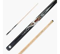 KUDOS Flaming Tiger 57 Inch One Piece Ash English Pool Cue and Case Set 8.5mm Tip