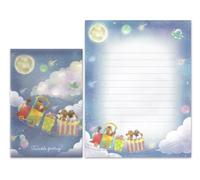 KUDOS.JP Cute Kawaii Japanese Character Bear Stationery Letter Writing Paper with 10 Writing Papers and 5 Envelopes Gift Set for Teen, Girls, Kids