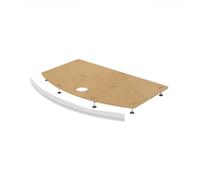 Kudos Original Bow Fronted Plinth for 900mm Bowed Pivot Door White