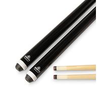 Kudos PAIR 36 Inch BLACK BUTT Hardwood Economy 2pc Junior Kids Snooker Pool Cue with 4 x 11mm Screw Tip