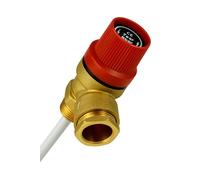 Kudos-Trading 15mm Pressure and Temperature Relief Valve Brass PT for Hot Water Systems 7 Bar 90°C Temperature BSP Thread Safety Discharge Valve Cylinders & Boilers