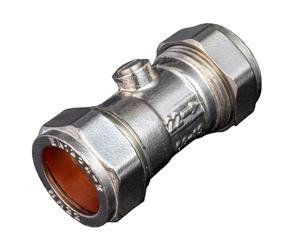 Kudos-Trading- 22mm or 3/4 Inch Isolation Valve x 1 WRAS Approved Chrome Plated Brass Shut Off Stop Tap Compression Fitting Chrome Plated Brass Shut Off Stop Tap, Ideal for Isolating Water Supply