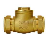 Kudos-Trading 28mm Full Bore Water Swing Check Valve Brass Non-Return Valve for Plumbing Heating & Irrigation Systems High Flow BSP Compression Fittings Corrosion Resistant Durable Design for Hot & Co