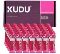 Kudu Liquid Collagen - Bovine, Hydrolyzed Collagen Supplements for Women and Men - 20g Protein - Tablet and Powder Alternative, Joint Care, Fitness, Beauty - Sour Cherry - 42 x 63g Sachets