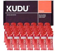 Kudu Liquid Collagen - Bovine, Hydrolyzed Collagen Supplements for Women and Men - 20g Protein - Tablet and Powder Alternative, Joint Care, Fitness, Beauty - Peach - 28 x 63g Sachets