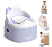 KÜB 3-in-1 Potty Training Commode Seat Step Stool) - 9cm Splash Guard, One Click Assembly, Easy to Clean - Versatile Toddler Potty Trainer for Boys Girls - Purple
