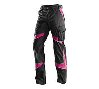 KÜBLER Workwear Women's Trousers Pants, Black/Pink, 42