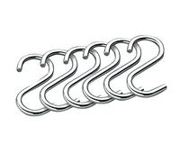 Kuechenprofi 10.05100.38.06 S-Hooks Chrome Set of 6 Stainless Steel Silver