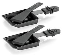 Küchenprofi Raclette Pan Set, 2 Non-Stick Pans, Heat-Insulated Handles, 2 Scrapers, Black, 9x9cm, 18cm Handle, for Raclette Devices
