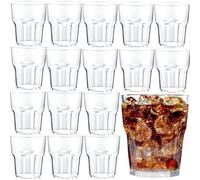 Küchera 20 Pack Reusable Plastic Glasses 260ml - Shatterproof Acrylic Tumblers, Dishwasher Safe Stackable Cups, BPA Free Unbreakable Drinking Beakers for Kids, BBQ, Camping, Garden Party & Events