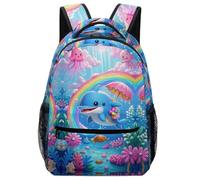 KUEhhhr Forest Spirit God Art Animal Kids Backpack - Adjustable Straps & Dual Mesh Organisers