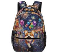 KUEhhhr Forest Spirit God Art Animal Kids Backpack - Adjustable Straps & Dual Mesh Organisers