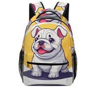 KUEhhhr French Bulldog Themed Kids Backpack Animal - Adjustable Straps & Emergency Whistle Included