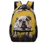 KUEhhhr French Bulldog Themed Kids Backpack Animal - Adjustable Straps & Emergency Whistle Included