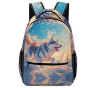 KUEhhhr Study Ready Animal Backpack Forest Spirit God Art - Notebook Organiser + Pencil Loops