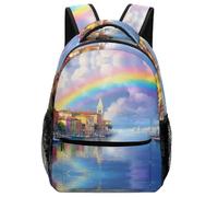 KUEhhhr Study Ready Animal Backpack Forest Spirit God Art - Notebook Organiser + Pencil Loops