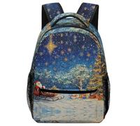 KUEhhhr Study Ready Animal Backpack Forest Spirit God Art - Notebook Organiser + Pencil Loops