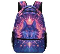 KUEhhhr Toddler Daypack Animal - Wolf Howling Art Themed with Detachable Security Whistle