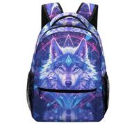 KUEhhhr Toddler Daypack Animal - Wolf Howling Art Themed with Detachable Security Whistle
