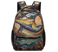 KUEhhhr Versatile Children's Backpack Mythology - Chinese Mythical Kunpeng Print for School/Travel/Daycare