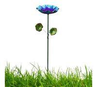 Kuehssn Bird Bath Metal Flower Vintage Stake