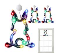 Kuehssn Easter Window Lights, 3pcs Easter Bunny Lights, Bunny Shaped Easter Suction Cup Light, Bunny Shaped Hanging Lights, Battery Powered Window Lamp for Farmhouse Wall Decor