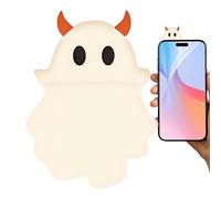 Kuehssn Ghost Mystery Phone Bud-dy, Stick Halloween Ghost & Pumpkin Phone Topper, Halloween Mini Figure Peel-and-stick Decorations For Cell Phones Tablet Dashboards