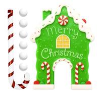 Kuehssn Golf Toys for Kids | Christmas Funny Toy Portable,Holiday Gingerbread Golf Set Party Games - for Teens Adults Family Living Room Outdoor Party Gatherings Events Celebration