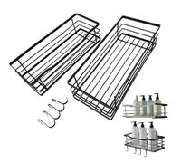 Kuehssn Shower Organizer - Bathroom Shower Shelves Wall Mount | Rack Towel Holder for Soap Shampoo Body Wash Hotel Apartment Kitchen Home Decor RV Dorm Farmhouse
