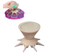 Kuehssn Split Cup,Paint Pouring Measuring Supplies with 7-Channel | Reusable Mold Tools Mixing Painting Equipment for Family Classroom Artists Decoration Art Beginners Enthusiast