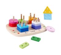 Kuehssn Wooden Shape Sorter Toy - Educational Sensory Stacker | Shape Sorting Stacker,for Kids Home Kindergarten Travel Playroom Learning Development