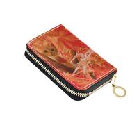 KUEJOP Credit Card Holder Little West Highland White Terrier Dog Small PU Leather Zipper Card Case Wallet for Women, Multicolor30, One Size, Casual
