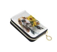 KUEJOP Credit Card Holder Little West Highland White Terrier Dog Small PU Leather Zipper Card Case Wallet for Women, Multicolor17, One Size, Casual