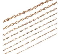 KUENCE 1PCS Length 300mm Copper Railing Chain Marine Use Anchor 60-200 Ratio Simulated Cable Link Spare Parts for RC Boat Model (Color : Type 3 L300mm)
