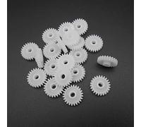 KUENCE 20Pcs 0.5M 0.5 Modulus Plastic Spur Gear Pinion 24T 24 Teeth 24-Tooth 3mm 2.95mm 243A Model Accessories Dia.13mm X 4.5mm *FD192