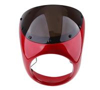 KUENCE Plastic Cafe Racer 175mm/7'' Headlight Fairing Windscreen with Mounting Parts (Color : Red)