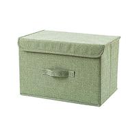 KUENG Modern Foldable Storage Box Cotton Linen Green L