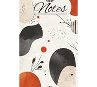Künstlerisch-elegantes Notizbuch: Stilvoll für Gedanken, Ideen und kreative Momente | 120 linierte Seiten | 6 x 9 inches (15.24 x 22.86 cm) | Softcover | Stil: Retrofarben mit geschwungenen Formen