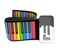 Kueohse 1 Piece Digital Keyboard Flexible Roll Up Piano with Loud Speaker Electronic Hand Roll Piano for Music Lovers Beginners 49 Keys Multicolor