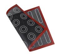 Kueohse 1 Piece Reversible Printed Macaron Puff Baking Mat As Shown Silica Gel Non-Stick Pastry Oven Cake Perforated Sheet Liner