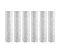 Kueohse 10 Micrometre String Wound Sediment Water Filter,6 Pack,Whole House Sediment Filtration,Universal