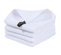 Kueohse 100% Cotton Waffle-Weave Kitchen Dish Cloths, Ultra Soft Absorbent Quick Drying Dish Towels White 34x34cm