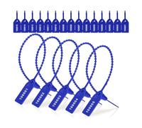 Kueohse 1000 Pcs Plastic Tamper Seals Tags Security Tags Seals Safety Numbered Zip Ties Labels Blue Easy to Use