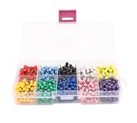 Kueohse 1000 Pieces 1/8 inch Map Push Pins Map Tacks with Plastic Round Heads and Steel Needle Points 10 Colors (Each Color 100 PCS)