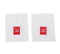 Kueohse 1000Pcs5.5 X 7Cm Pyramid Tea Bag Filter Nylon Tea Bag Single String Label Transparent Empty Tea Bag