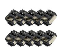 Kueohse 10PCS RJ45 Connector Special 8P8C Short Body Modular Plug Male with Shielded Shell for Network Cable