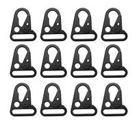 Kueohse 12 Pieces Enlarged Mouth Clip Sling Clasp Olecranon Hook for Keychain Snap Hooks Outdoor Bag Black Color Fits Women or Men Use Your Outdoor Enjoy a Relaxing Trip