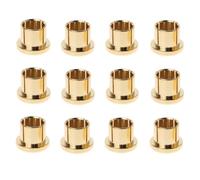 Kueohse 12Pcs Gold Plated Protection Cap Short Circuit Socket Phono Connector Shielding Socket Protect Cover,Gold Easy to Use