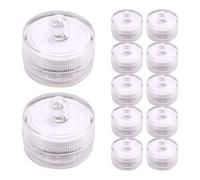 Kueohse 12Pcs Submersible LED Light, Waterproof Flameless Candle Tea Lights,Underwater Battery Operated Seasonal Festival