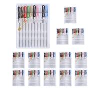 Kueohse 14 Boxes Mini Quick Fix Sewing Kit Easy Pre Threaded Needle Kit Basic Personal Sewing Kit Plastic Threaded Needle Holder